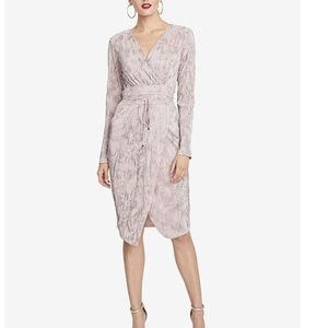 New! RACHEL Roy Blush Pink and Silver Wrap Dress